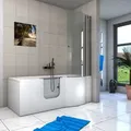 Produktbild: Seniorendusche und Badewanne mit Tür S12D-L Dusche 170x85cm