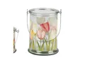 Produktbild: formano Windlicht Tulpen, mit Henkel, Mehrfarbig, Motiv: Tulpen