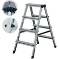 Produktbild: Doppelleiter Krause Dopplo 2x4 Stufen beidseitig besteigbare Trittleiter 120335
