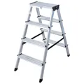 Produktbild: Krause Alu-Stufenstehleiter Dopplo , beidseitig begehbar, 2 x 4 Stufen 120335