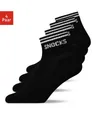 Produktbild: SNOCKS Sneakersocken kurze Socken für Herren & Damen mit Streifen (4-Paar) mit Rippbund, verstärkte Sohle, halbhoch, aus Bio-Baumwolle