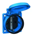 Produktbild: ABL Anbausteckdose IP54 50 x 50 mm gerade blau Kunststoff Schraubklammer...