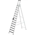 Produktbild: Alu-Stehleiter 14 Stufen clip-step R13 Gesamthöhe 3,95 m Arbeitshöhe bis 5,30 m,