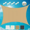 Produktbild: Sol Royal Sonnensegel rechteckig Wasserdicht 2x3m Terrasse – Sonnensegel Balkon Segeltuch UV Sonnenschutz Garten Pool Camping Sonnenschutz Segel Sand – PS9