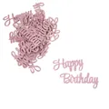 Produktbild: Konfetti Set Happy Birthday 12x Happy + 12x Birthday Tisch Deko Geburtstag Rosa