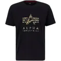 Produktbild: Alpha Industries Kurzarmshirt Camo PP T schwarz M (48/50)