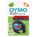 Produktbild: DYMO® Original Schriftband für LetraTag, Plastik - schwarz auf rot S0721630