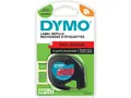 Produktbild: Dymo S0721630 (91203) - (12 mm) - Schwarz auf rot - Tape