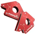 Produktbild: Poppstar Magnethalter Magnet-Schweißwinkel mit Winkelmaßen 45°, 90°, 135° (2-St), Schweißmagnet groß 2er-Set mit Haftkraft 34 kg 34 Kg Haftkraft | 19 cm
