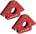 Produktbild: Poppstar Schweißmagnet (Schweißwinkel Haftkraft 34 kg - 45/90/135°), rot, 2 Stück