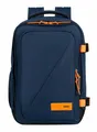 Produktbild: American Tourister Take2Cabin - Ryanair Kabinentasche 40 x 25 x 20 cm, 24 L, 0.50 kg, Handgepäck, Flugzeug Rucksack S Underseater, Blau/Orange (Dark Navy/Radiant Orange)