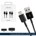 Produktbild: Original Samsung Datenkabel USB-C zu USB-A Ladekabel EP-DG930 1,5 m Black 2Pack