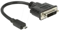 Produktbild: DELOCK 65563 - HDMI Adapter, HDMI Micro D Stecker auf DVI 24+5 Buchse