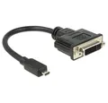 Produktbild: Delock Delock 65563 HDMI / DVI Adapter [1x HDMI-Stecker D Micro - 1x DVI-Buch TV-Adapter, 20.00 cm