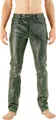 Produktbild: Bockle® Big Cheeker Green Lederhose Lederjeans Echtleder grün, W38/L36