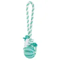 Produktbild: Trixie Naturgummiball am Seil für Hunde, 24 cm, Zahnfleischmassage, Baumwolle