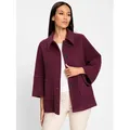 Produktbild: Outdoorjacke HEINE, Damen, Gr. 34, rot (bordeaux), 50% Polyester, 50% Wolle, meliert, unifarben, Jacken