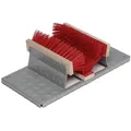Produktbild: PROREGAL Robuster Schuhreiniger mit Bürsten & 4 Füßen | HxBxT 17x59x29cm | Stahl | Feuerverzinkt | Schuhputzer Schuhabstreifer