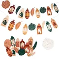 Produktbild: Papierdrachen 10m Girlande als Dekoration für Ramadan - Boho - Deko zum Basteln für Jungen, Mädchen & Erwachsene - wunderschöne dekorative Gestaltung zu Ramadan - Set 2