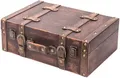 Produktbild: HMF Schatztruhe Vintage Koffer aus Holz braun Geschenkkoffer Geschenkbox