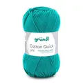 Produktbild: GRÜNDL WOLLE COTTON QUICK UNI SMARAGD 50 G 100G/5,98 EURO NEU