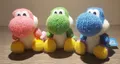 Produktbild: Amiibo Yoshi Yarn pink grün blau 3er Set Nintendo gebraucht