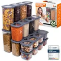 Produktbild: Viwares Vorratsdosen mit Deckel Luftdicht, 24er Vorratsbehälter Set BPA-Frei, Vorratsdose zur Müsli Mehl Aufbewahrung Küche, Praktische Organizer Küche, Frischhaltedosen für Lebensmittelaufbewahrung