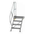 Produktbild: MUNK Aluminium-Treppe Plattform 45° 4 Stufen
