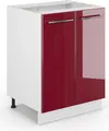 Produktbild: Vicco Küchenunterschrank Fame-Line, 60 cm ohne Arbeitsplatte, Bordeaux Hochglanz/Weiß