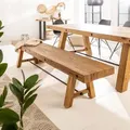 Produktbild: riess-ambiente Industrial Sitzbank FINCA 165cm vintage braun recyceltes Pinienholz Holzbank Bank - Braun