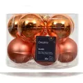 Produktbild: 10 Weihnachtskugeln Glas 6cm matt & glänzend Christbaumkugeln Weihnachtsbaumkugeln Christbaumschmuck Weihnachtsbaumschmuck Deko Warmorange