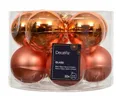 Produktbild: Kaemingk Weihnachtskugeln Glas 6cm x 10 Stück - matt & glänzend - Christbaumkugeln Weihnachtsbaumkugeln für Weihnachten - Christbaumschmuck & Weihnachtsbaumschmuck - Warmorange