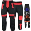 Produktbild: Motorradhose Herren mit 2CE Protektoren - Winddicht Biker Quad textil Hosen - Wash- & Abnehmbar Thermo-Futter, Kombi-Reißverschluss, Elastischer Bund - aus 4 Schichten & 2 Zipper Taschen Rot - 48