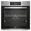 Produktbild: Beko BBIM12300XMPEF Einbau-Backofen, Multifunktionsofen, 72 l Volumen, 10 Funktionen, FlexiCrisp für kontrolliertes Nachbräunen, Pyrolyse, versenkbare Knebel, Cool Door, Edelstahl/Schwarz