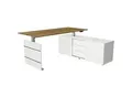 Produktbild: Kerkmann Move 3 Tube Sitz-Stehschreibtisch Eiche T-Fuß 1.860 (B) x 1.650 (T) x 1.200 (H) mm