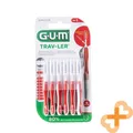 Produktbild: Gum Travler Interdentalbürste 0,8 MM 6 Stück Antibakteriell Ergonomisch Griff