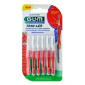 Produktbild: GUM Trav-Ler 0,8mm Kerze rot Interdental + 6Kappen · 6 St · PZN 09714445