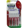 Produktbild: GUM TRAV-LER 0,8mm Kerze rot Interdental+6Kappen, 6 St PZN 09714445