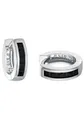 Produktbild: Amor Paar Creolen Black Hoops, mit Zirkonia (synth)