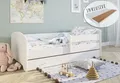 Produktbild: Kids Collective Kinderbett 70x140 / 80x160 cm Komplettset mit Matratze & Schublade (Bett für Jungen und Mädchen, Einzelbett für Kinder von 2 - 10 Jahren), komplettes Set in Weiß für Jungen und Mädchen 80x160 cm