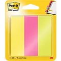Produktbild: Post-it Haftmarker Rechteckig 2,5 x 7,6 cm Farbig sortiert 3 Stück à 100 Streifen