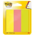Produktbild: Post-it Haftmarker Rechteckig 2,5 x 7,6 cm Farbig sortiert 3 Stück à 100 Streifen