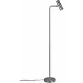 Produktbild: Stehleuchte Leselampe Verstellbare Stehlampe Stehleuchte silber modern, beweglicher Spot, nickel matt, 1x GU10, h 151 cm, Wohnzimmer
