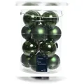Produktbild: 16 Weihnachtskugeln 8cm Glas Christbaumkugeln Weihnachtsbaumkugeln dunkelgrün