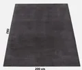 Produktbild: Paco Home Teppich 200x280 Anthrazit Kurzflor Weich Rutschfest Wohnzimmer NEU