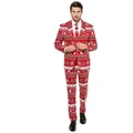 Produktbild: Opposuits Partyanzug Winter Wonderland Weihnachtsanzug - Santa Kostüm, Ausgefallene Anzüge für coole Männer rot 62