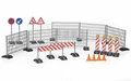 Produktbild: bruder 62007 - Baustellenset mit Zäunen, Schildern & Pylonen