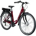 Produktbild: Zündapp Z503 E Bike Damenfahrrad ab 155 cm Pedelec 28 Zoll 7 Gänge weinrot - Weiß
