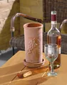 Produktbild: Weinkühler Flaschenkühler Sekt Kühler mit Unterteller Terracotta 23x13 cm