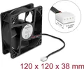 Produktbild: Delock Axiallüfter 12 V DC 120 x 38 mm schwarz (67298)